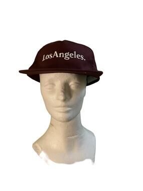 Maison Article Los Angeles Maroon Snapback Hat Embroidered Logo Adjustable Cap